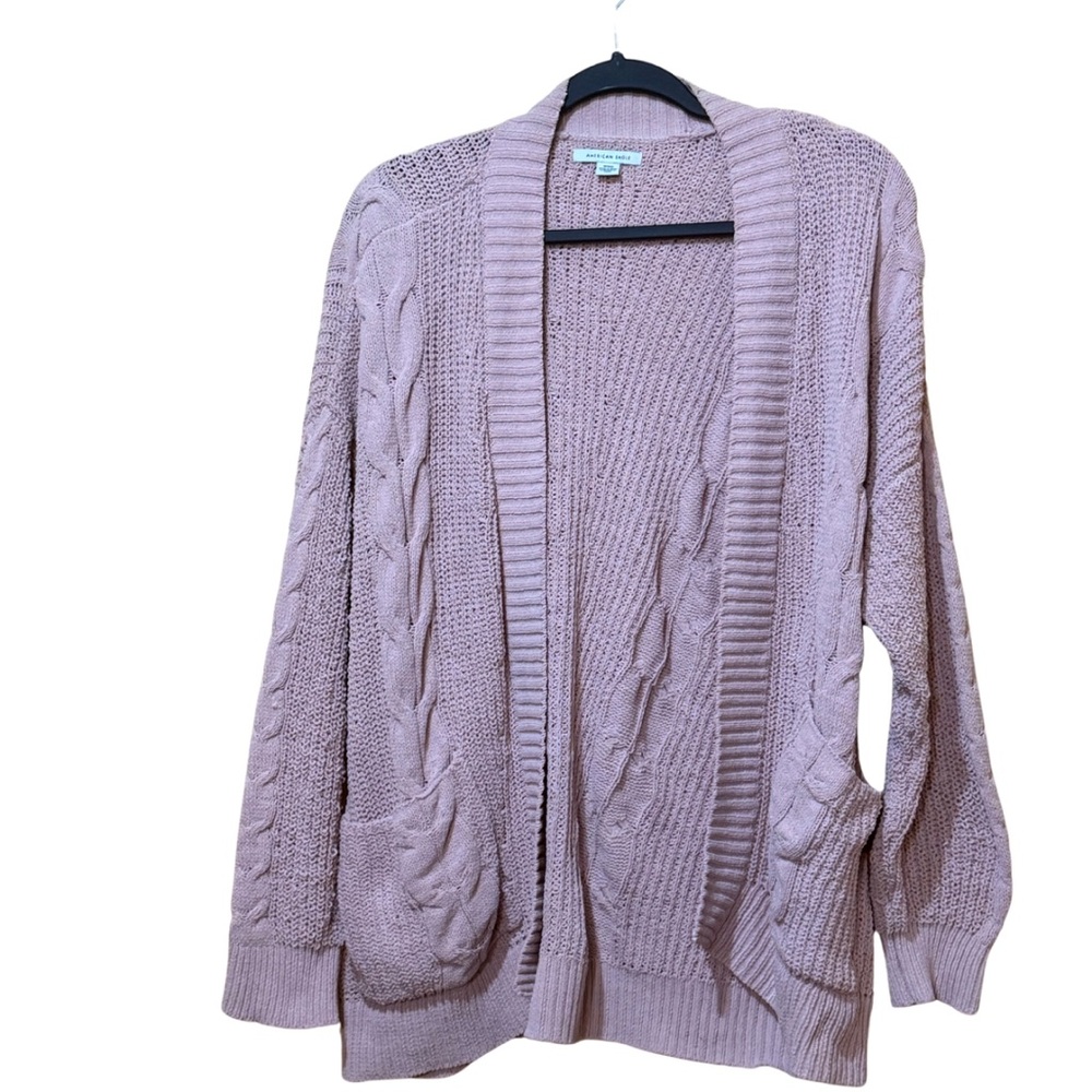 American Eagle Knit Cardigan | Pink | Women’s M | Cozy Y2K Layer